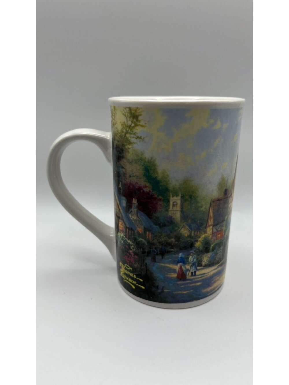 Thomas Kinkade Cobblestone Village Ceramic Mug Dishwasher & Microwave Safe 1998